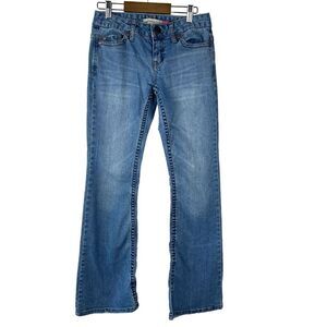 Aeropostale Y2K Hailey Skinny Flare Jeans Womens Sz 1 2 Blue Low Rise 28x31 TALL